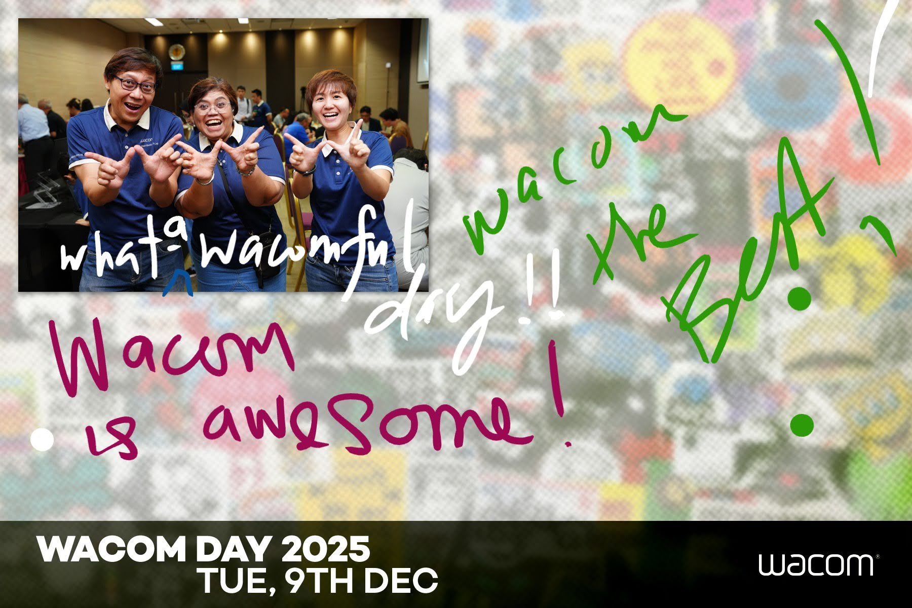 Corporate event digital guestbook - guests personalising event photos